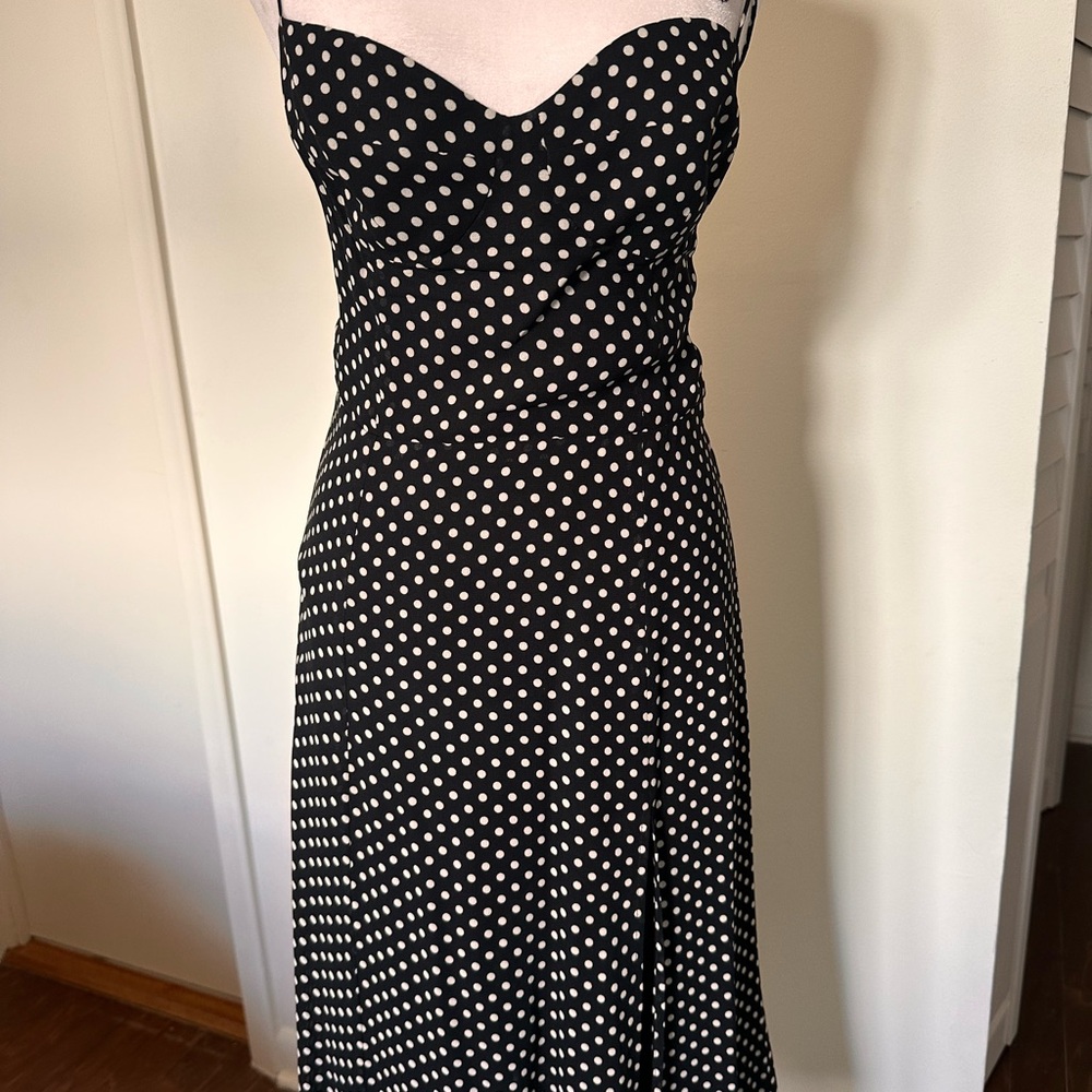Reformation Black Polka Dot Dress - Picture 4 of 6